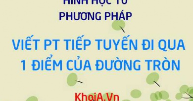 Viết phương trình tiếp tuyến đi qua 1 điểm với đường tròn (C) - Hình học 10